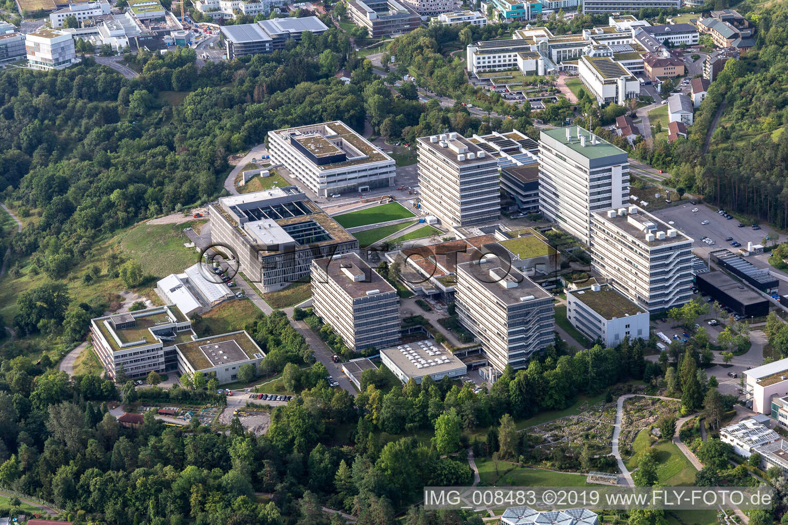 Luftaufnahme von Uni Tübingen im Bundesland Baden-Württemberg, Deutschland
