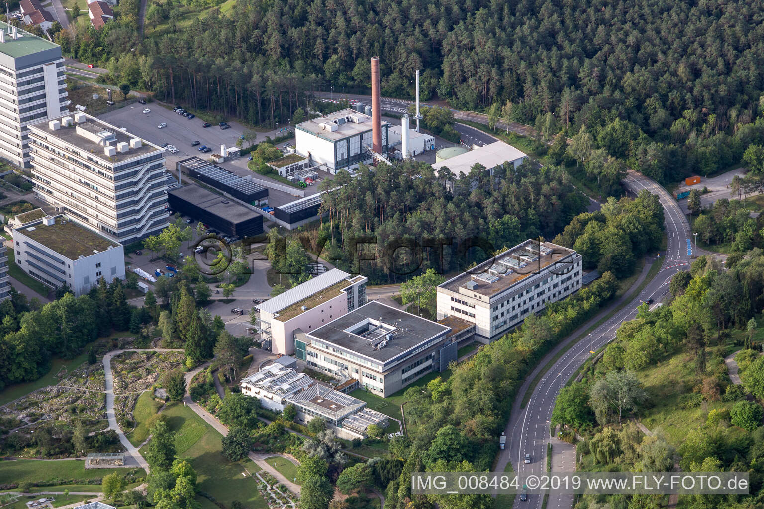 Schrägluftbild von Uni Tübingen im Bundesland Baden-Württemberg, Deutschland