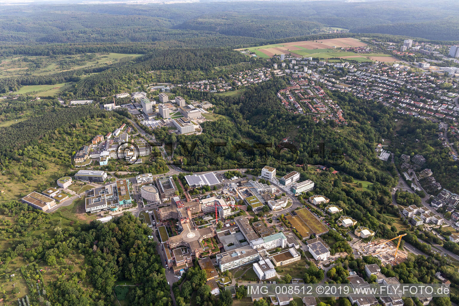 BG Klinik, Universität und Universitätsklinikum Tübingen im Bundesland Baden-Württemberg, Deutschland von oben