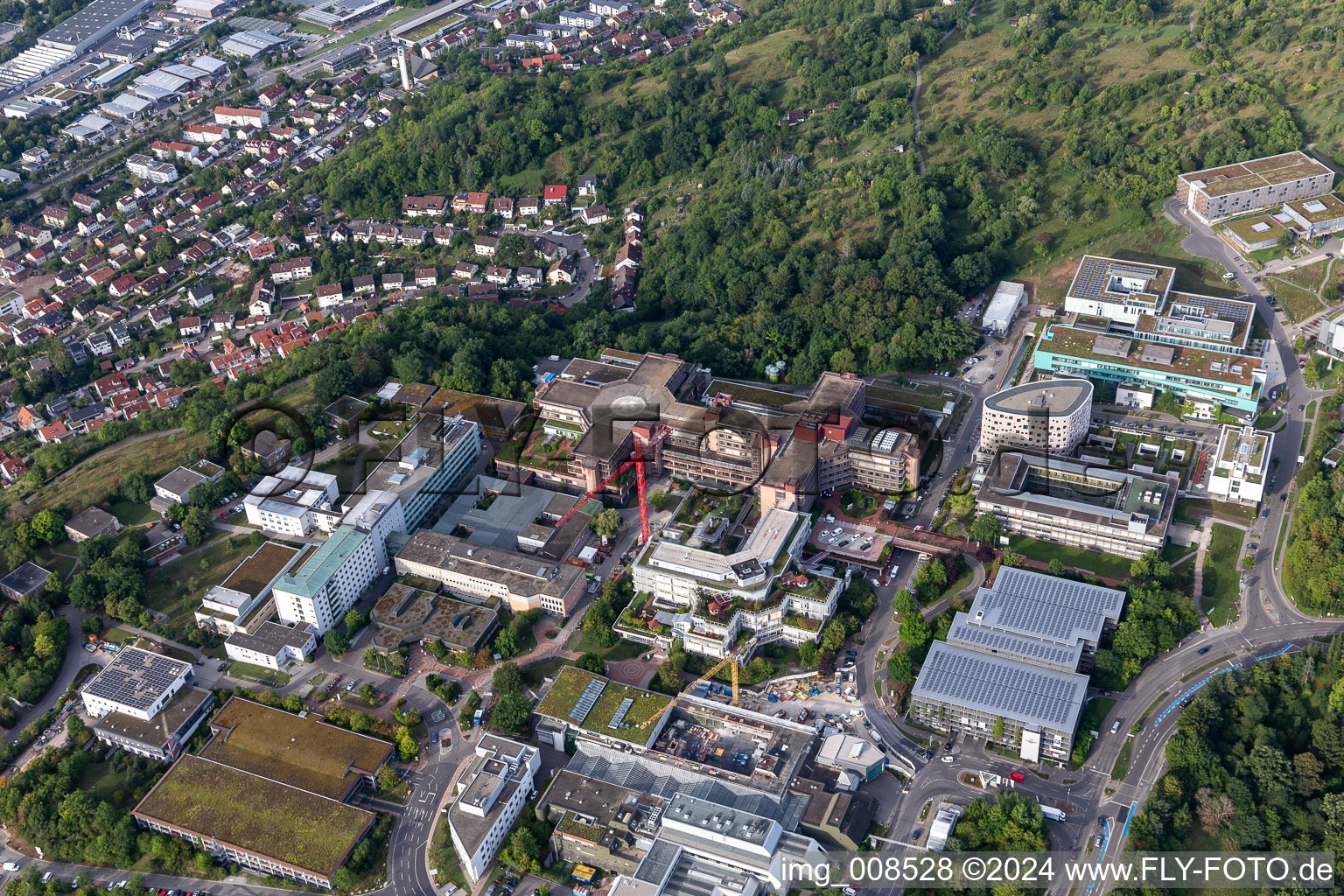 Universitätsklinikum Tübingen im Bundesland Baden-Württemberg, Deutschland vom Flugzeug aus