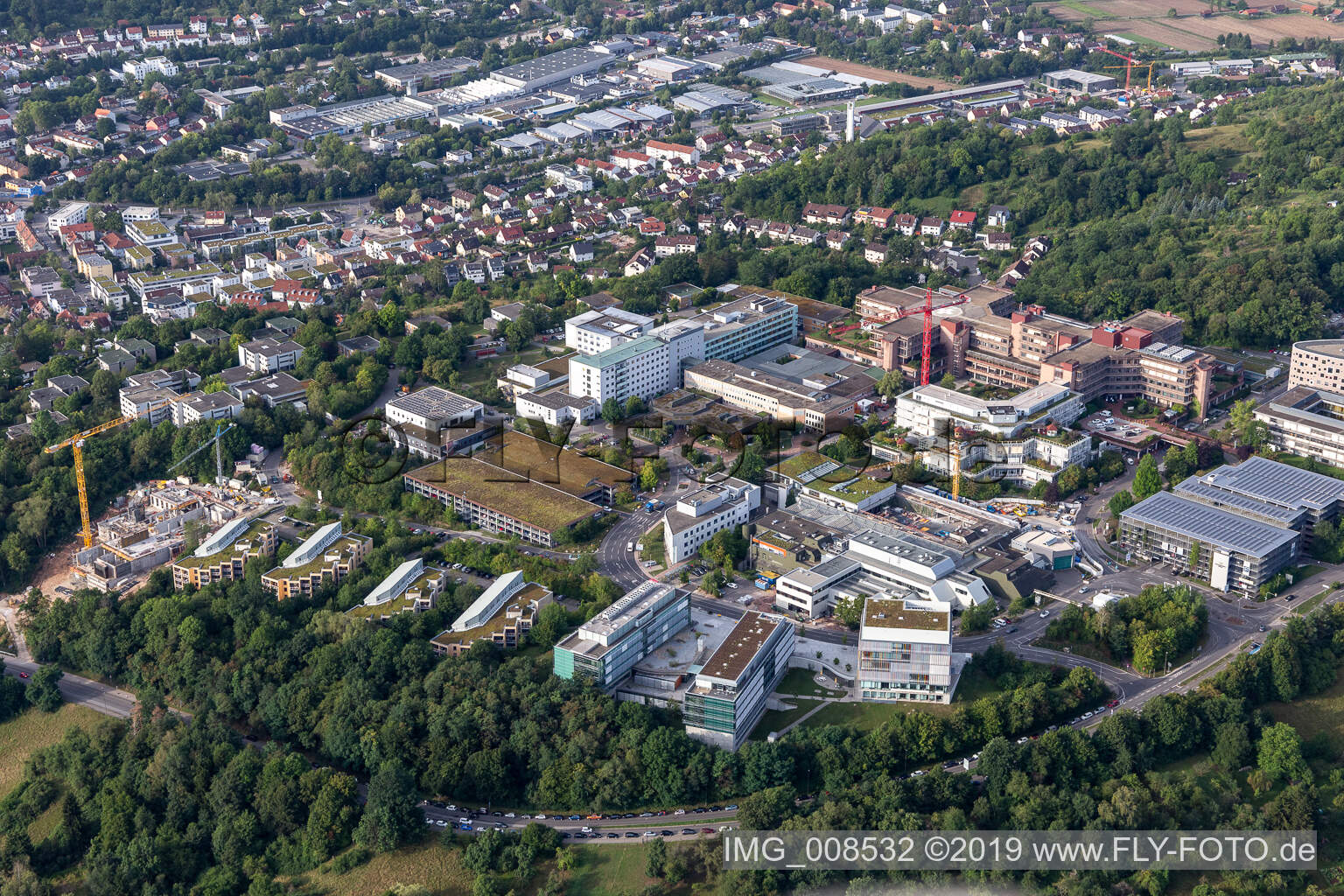 Universitätsklinikum Tübingen im Bundesland Baden-Württemberg, Deutschland aus der Luft betrachtet