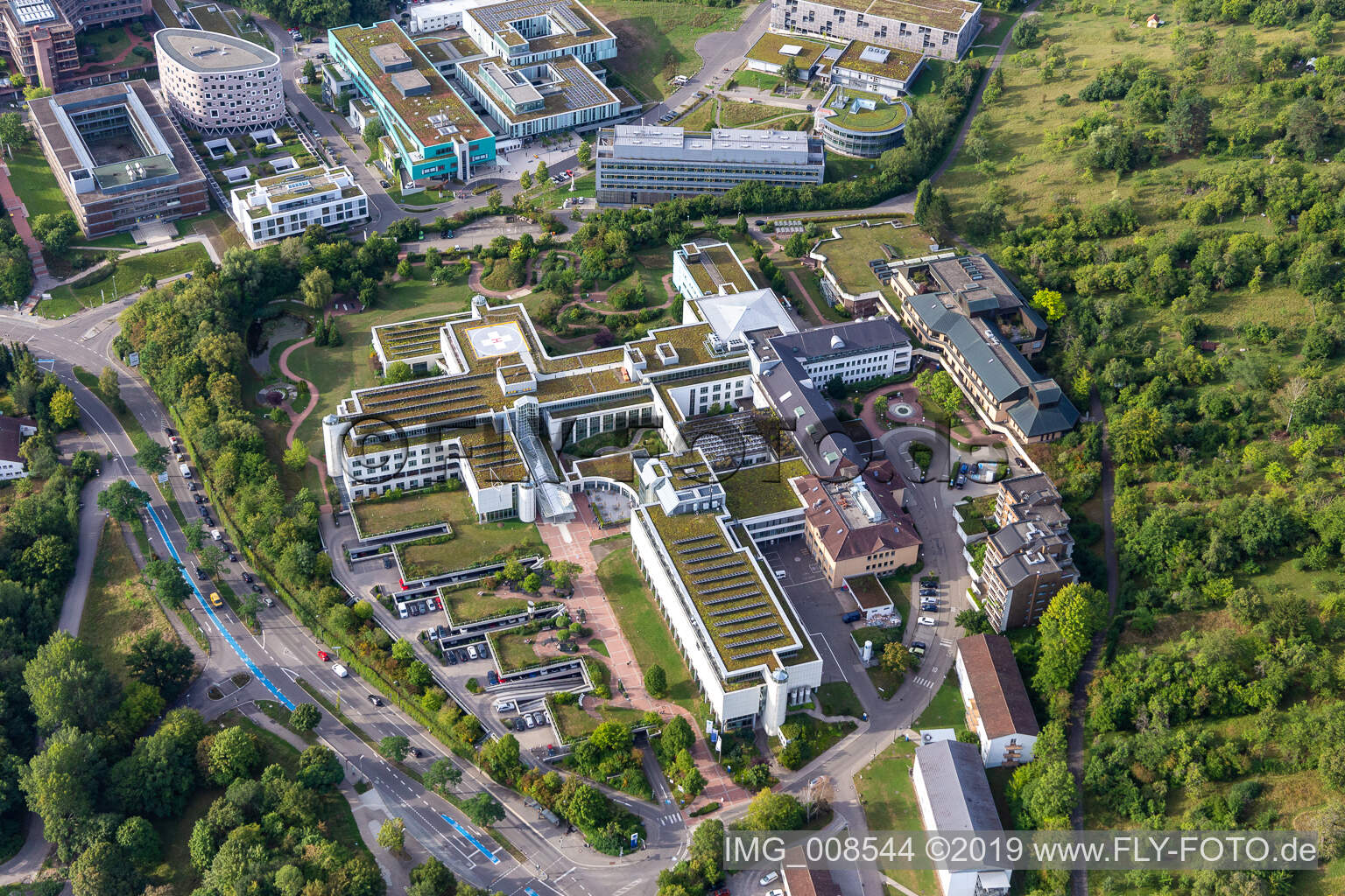 BG Unfallklinik Tübingen im Bundesland Baden-Württemberg, Deutschland aus der Drohnenperspektive