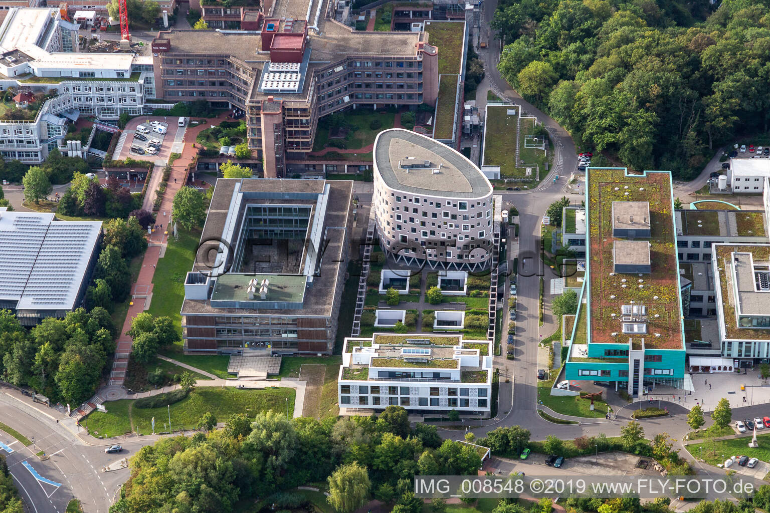 Drohnenbild von Universitätsklinikum Tübingen im Bundesland Baden-Württemberg, Deutschland