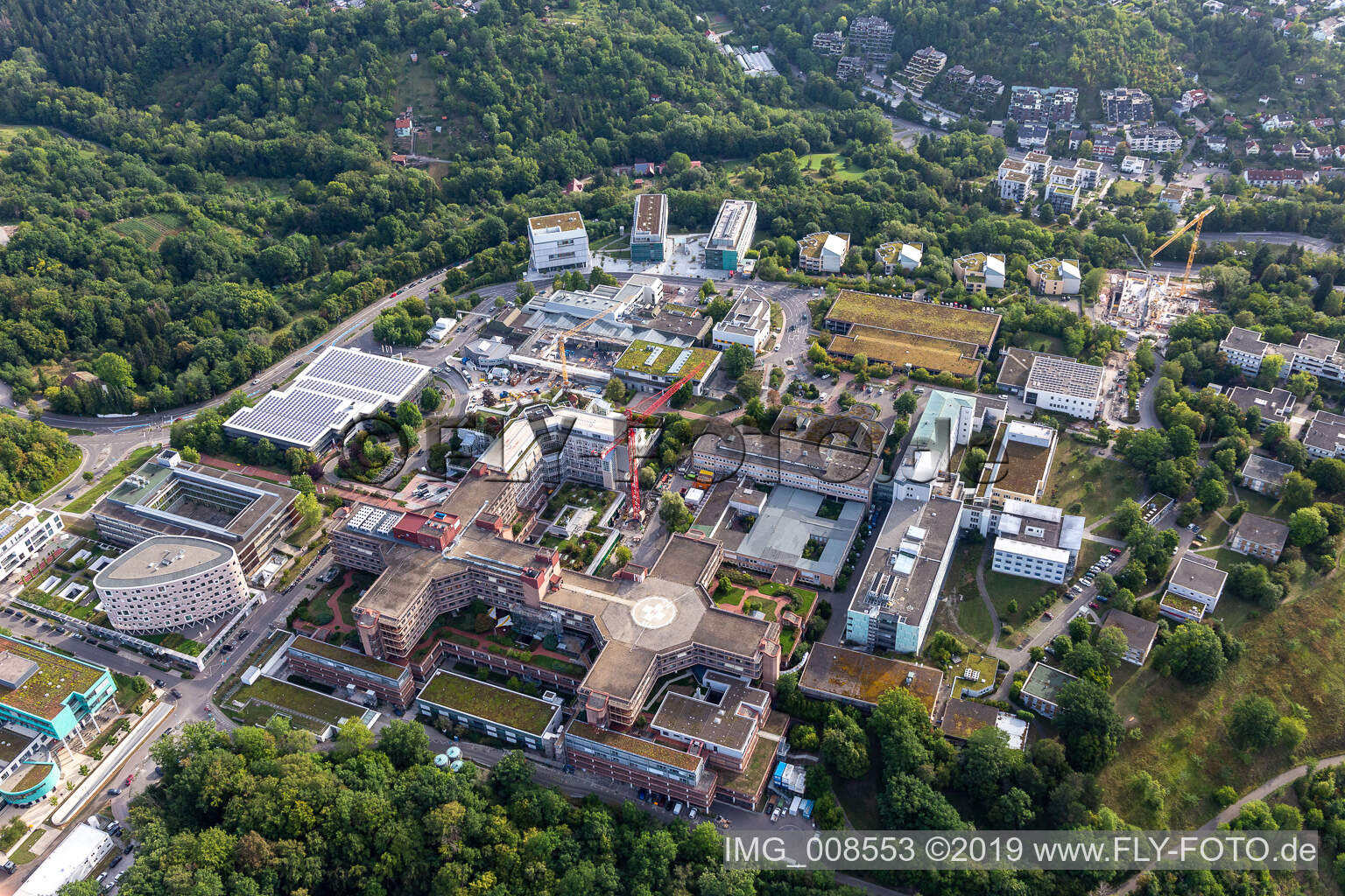 Universitätsklinikum Tübingen im Bundesland Baden-Württemberg, Deutschland aus der Drohnenperspektive