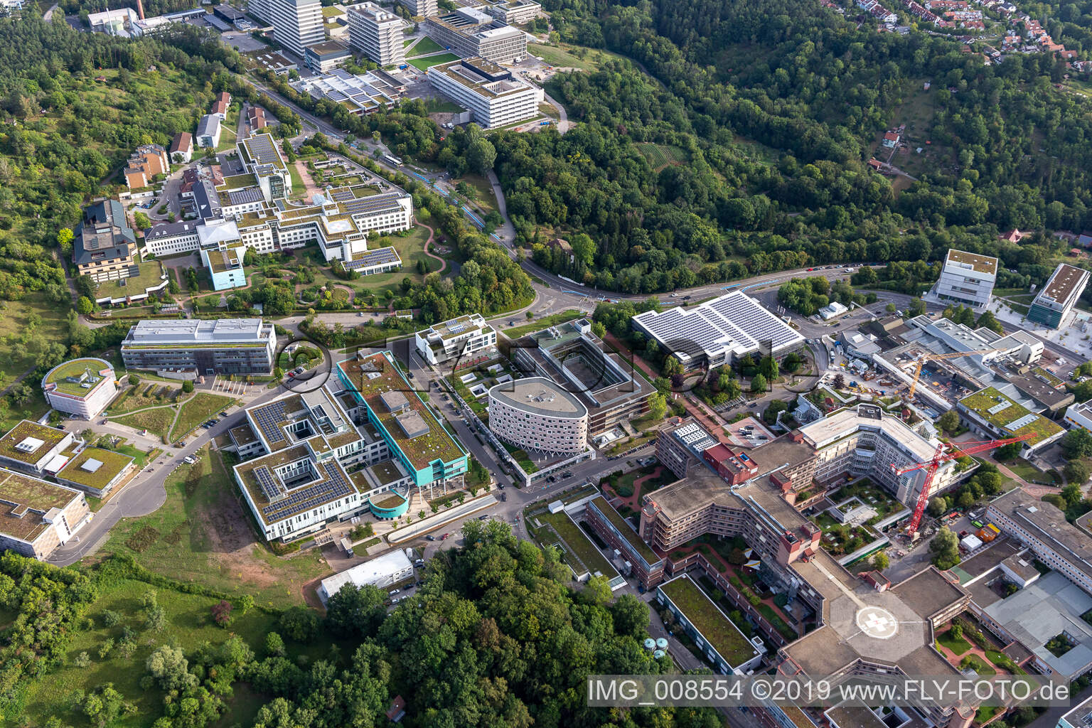 BG Klinik, Universität und Universitätsklinikum Tübingen im Bundesland Baden-Württemberg, Deutschland aus der Luft betrachtet