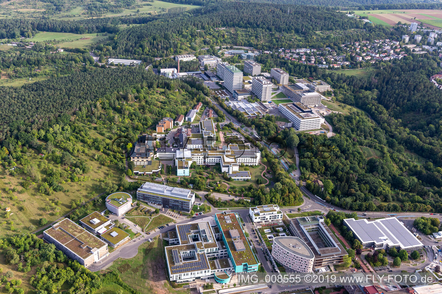 Drohnenaufname von BG Klinik, Universität und Universitätsklinikum Tübingen im Bundesland Baden-Württemberg, Deutschland