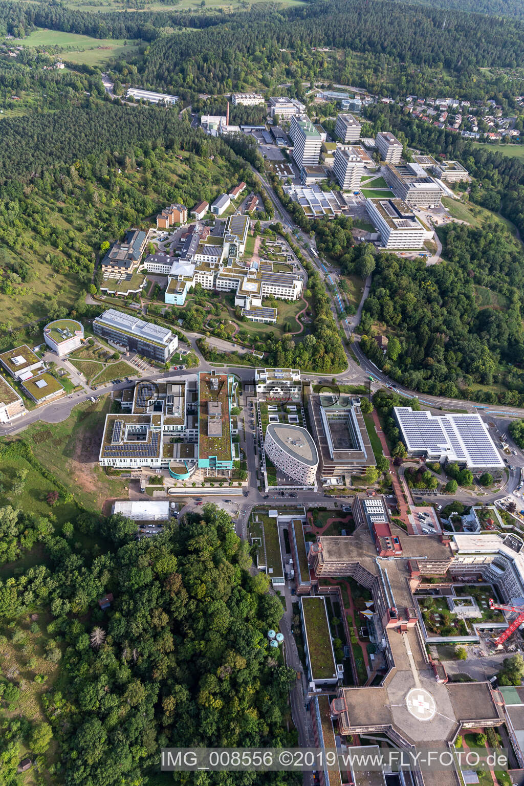 Drohnenbild von BG Klinik, Universität und Universitätsklinikum Tübingen im Bundesland Baden-Württemberg, Deutschland