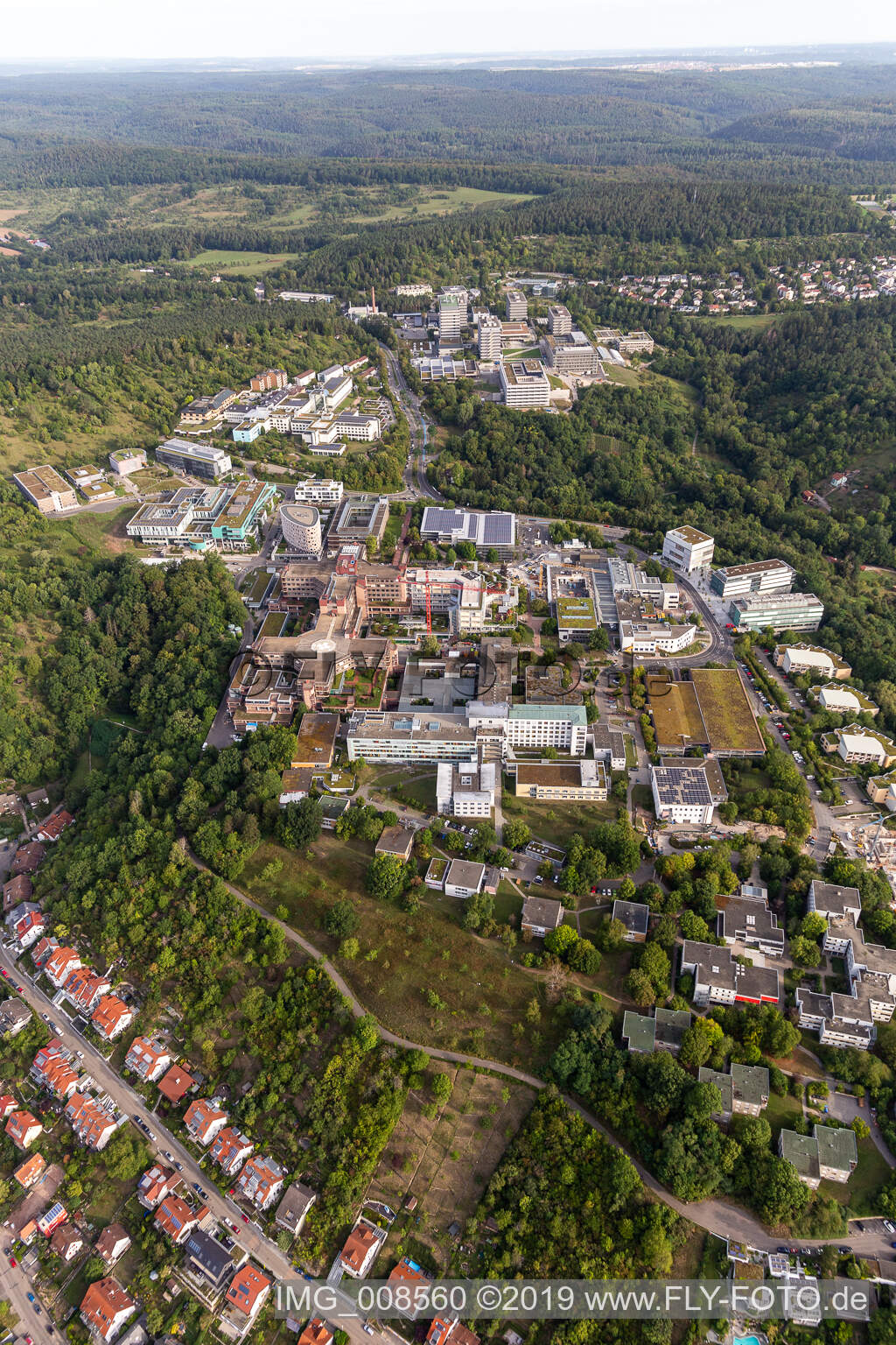 BG Klinik, Universität und Universitätsklinikum Tübingen im Bundesland Baden-Württemberg, Deutschland aus der Drohnenperspektive
