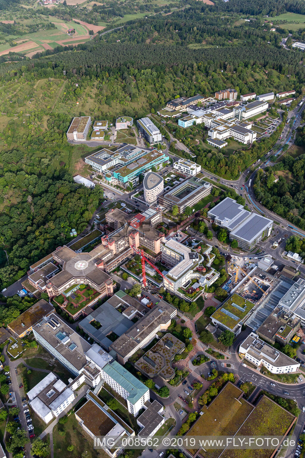 Universitätsklinikum Tübingen im Bundesland Baden-Württemberg, Deutschland von einer Drohne aus