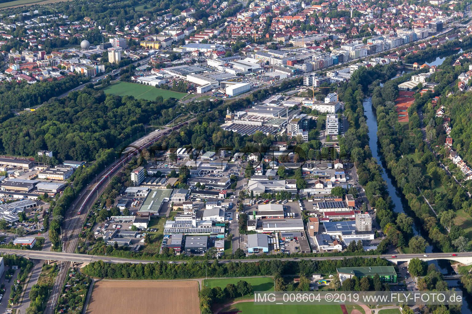 Industriegebiet August Bebel Straße in Tübingen im Bundesland Baden-Württemberg, Deutschland