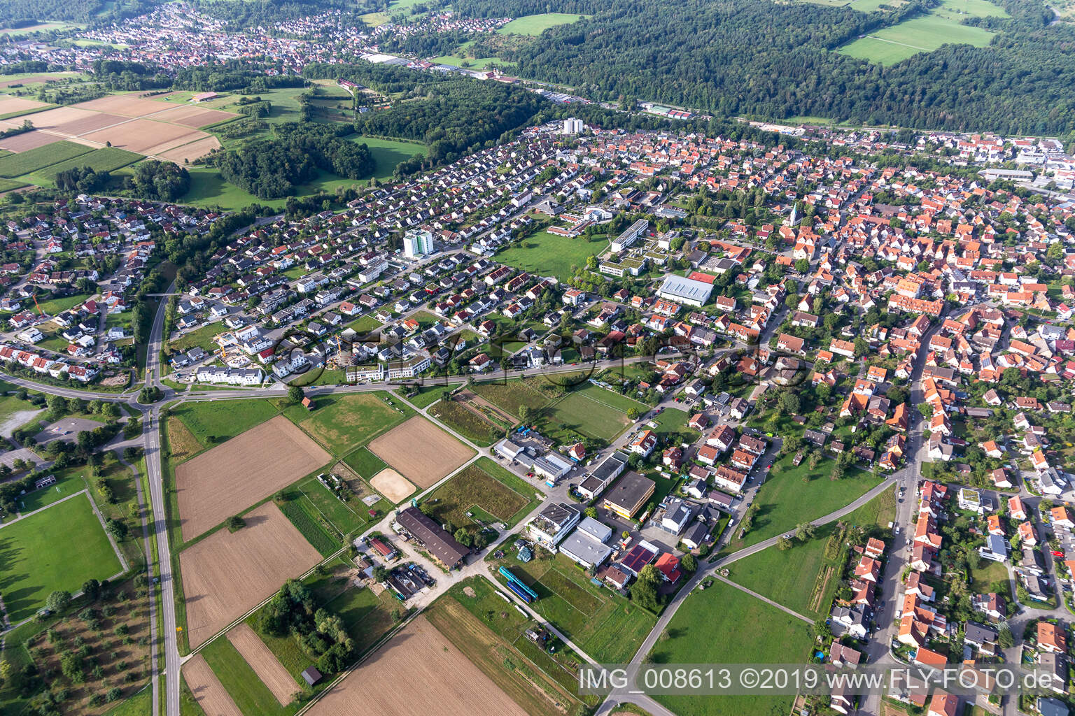 Luftaufnahme von Kirchentellinsfurt im Bundesland Baden-Württemberg, Deutschland