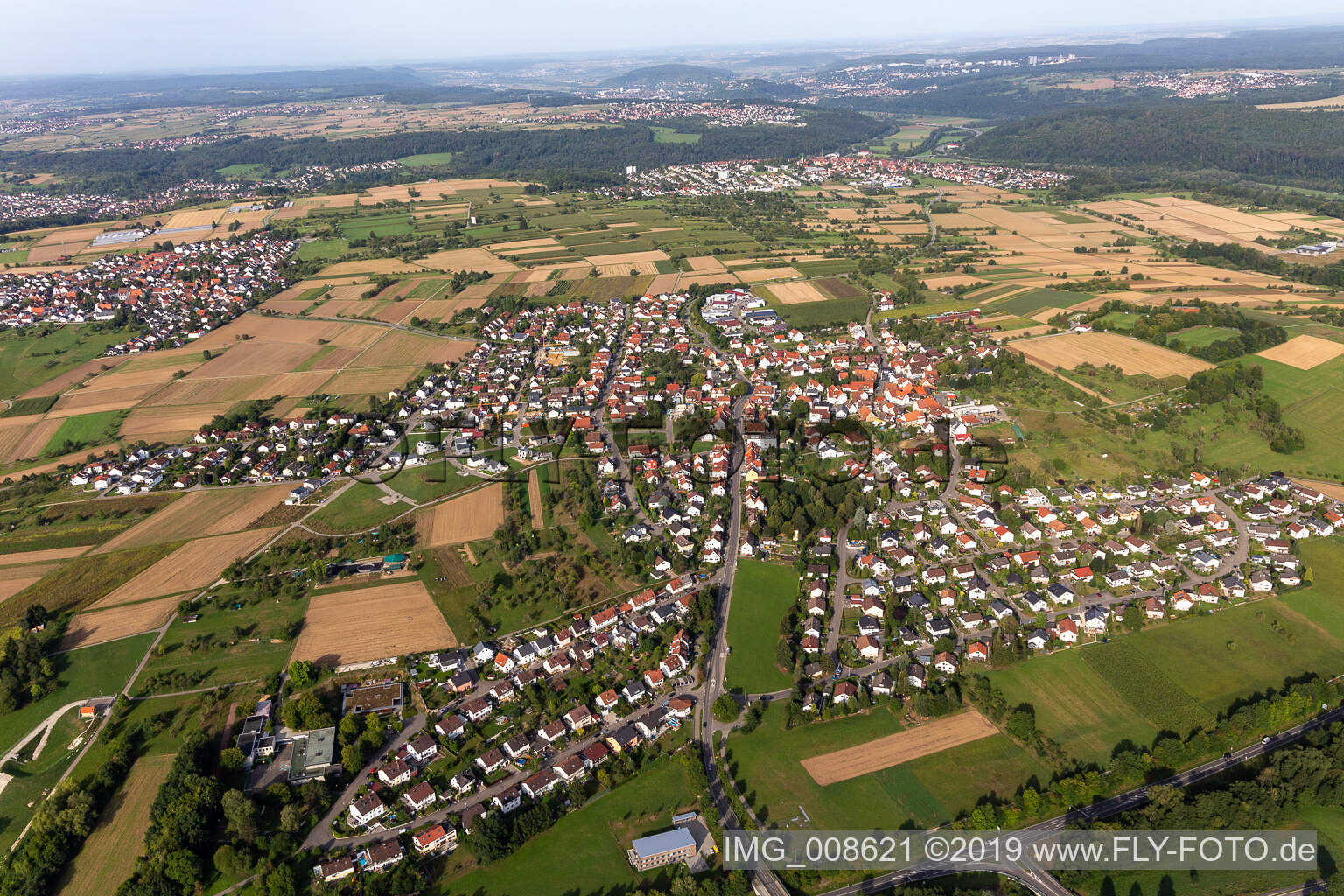 Luftbild von Sickenhausen im Bundesland Baden-Württemberg, Deutschland