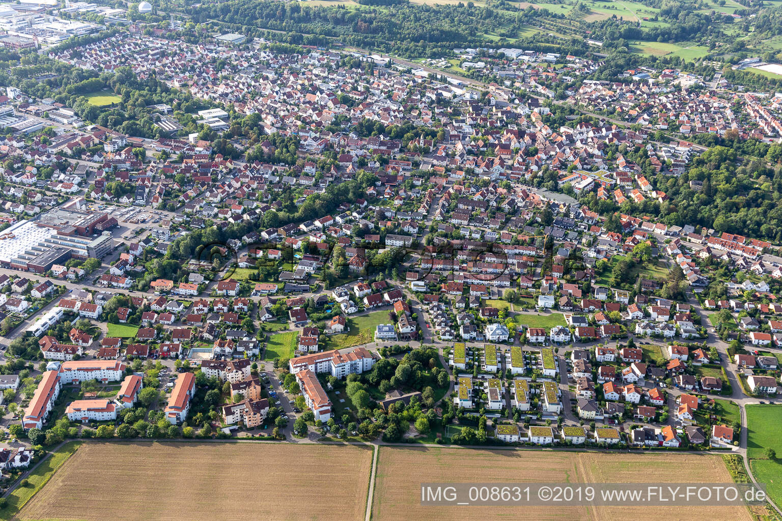 Luftbild von Betzingen in Reutlingen im Bundesland Baden-Württemberg, Deutschland