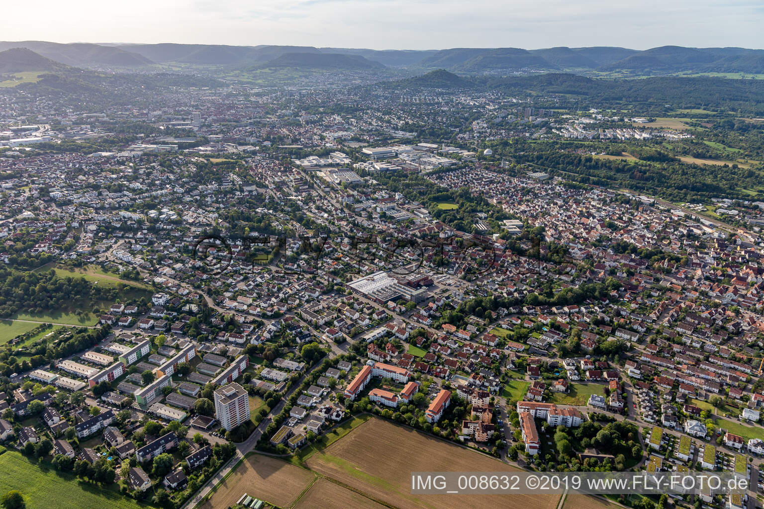 Luftaufnahme von Reutlingen im Bundesland Baden-Württemberg, Deutschland
