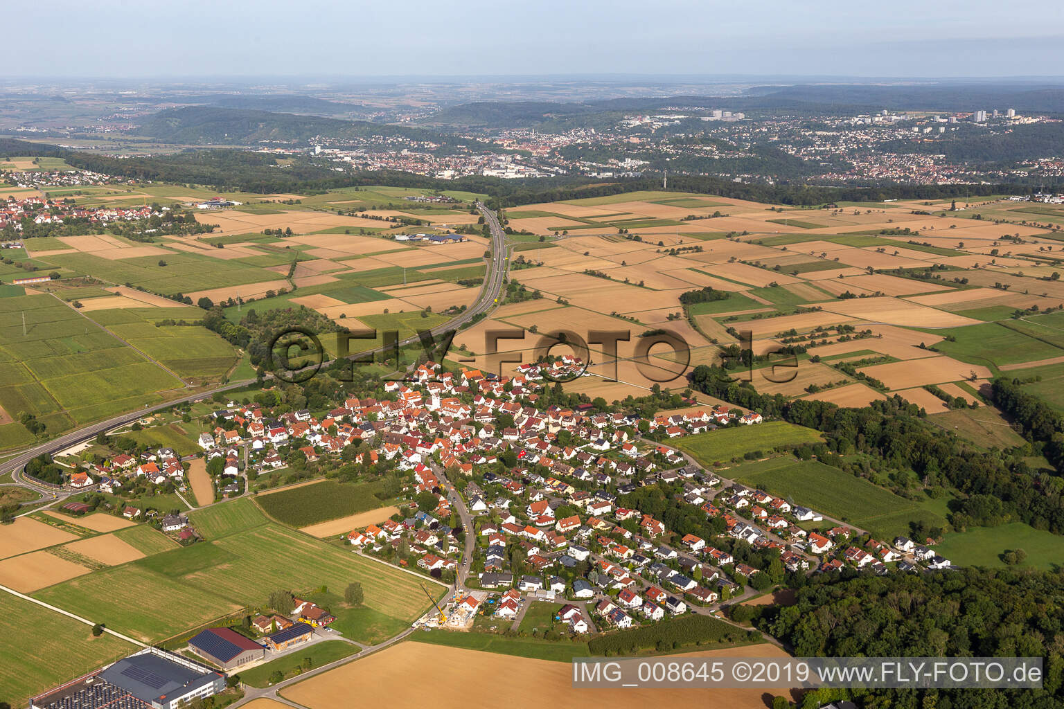 Luftaufnahme von Jettenburg im Bundesland Baden-Württemberg, Deutschland
