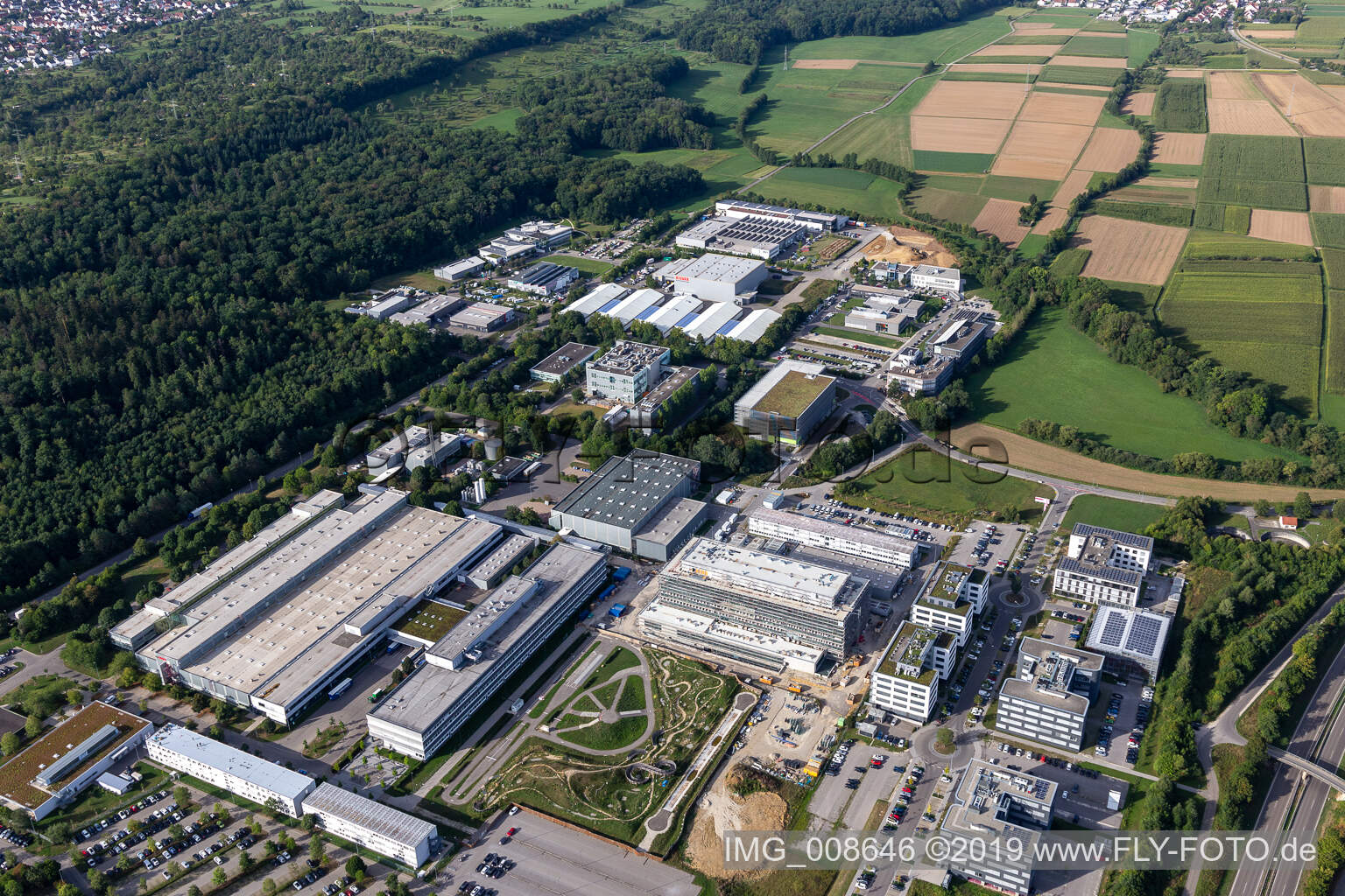 Luftbild von Bosch AG in Kusterdingen im Bundesland Baden-Württemberg, Deutschland