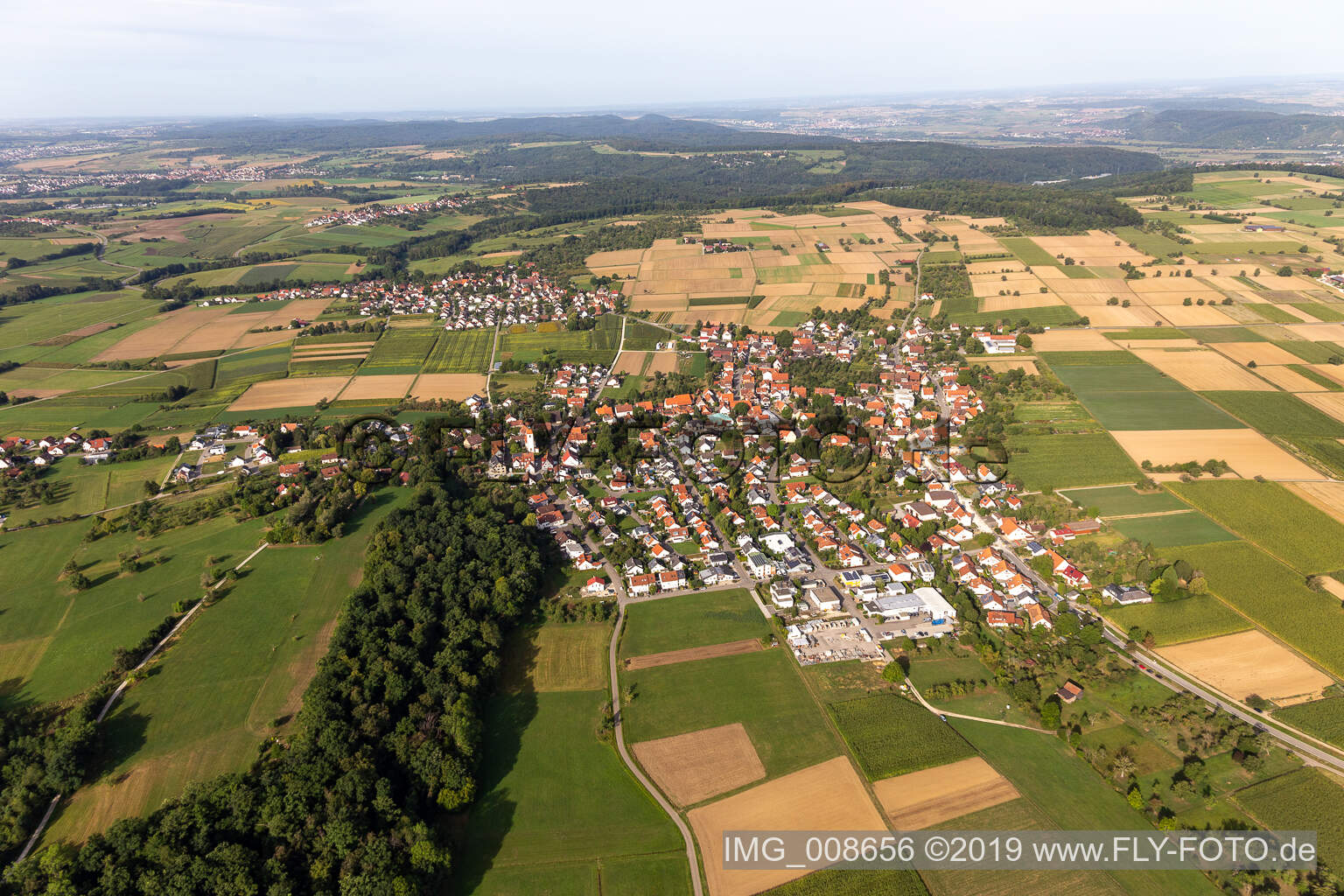 Luftbild von Mähringen im Bundesland Baden-Württemberg, Deutschland