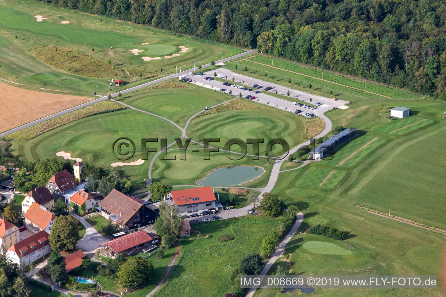 Luftbild von Golfclub Schloss Kressbach in Tübingen im Bundesland Baden-Württemberg, Deutschland