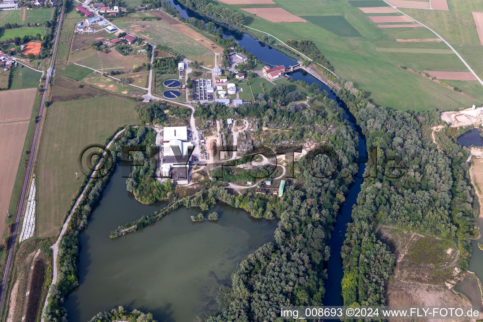 Kläranlage Kiebingen in Rottenburg am Neckar im Bundesland Baden-Württemberg, Deutschland