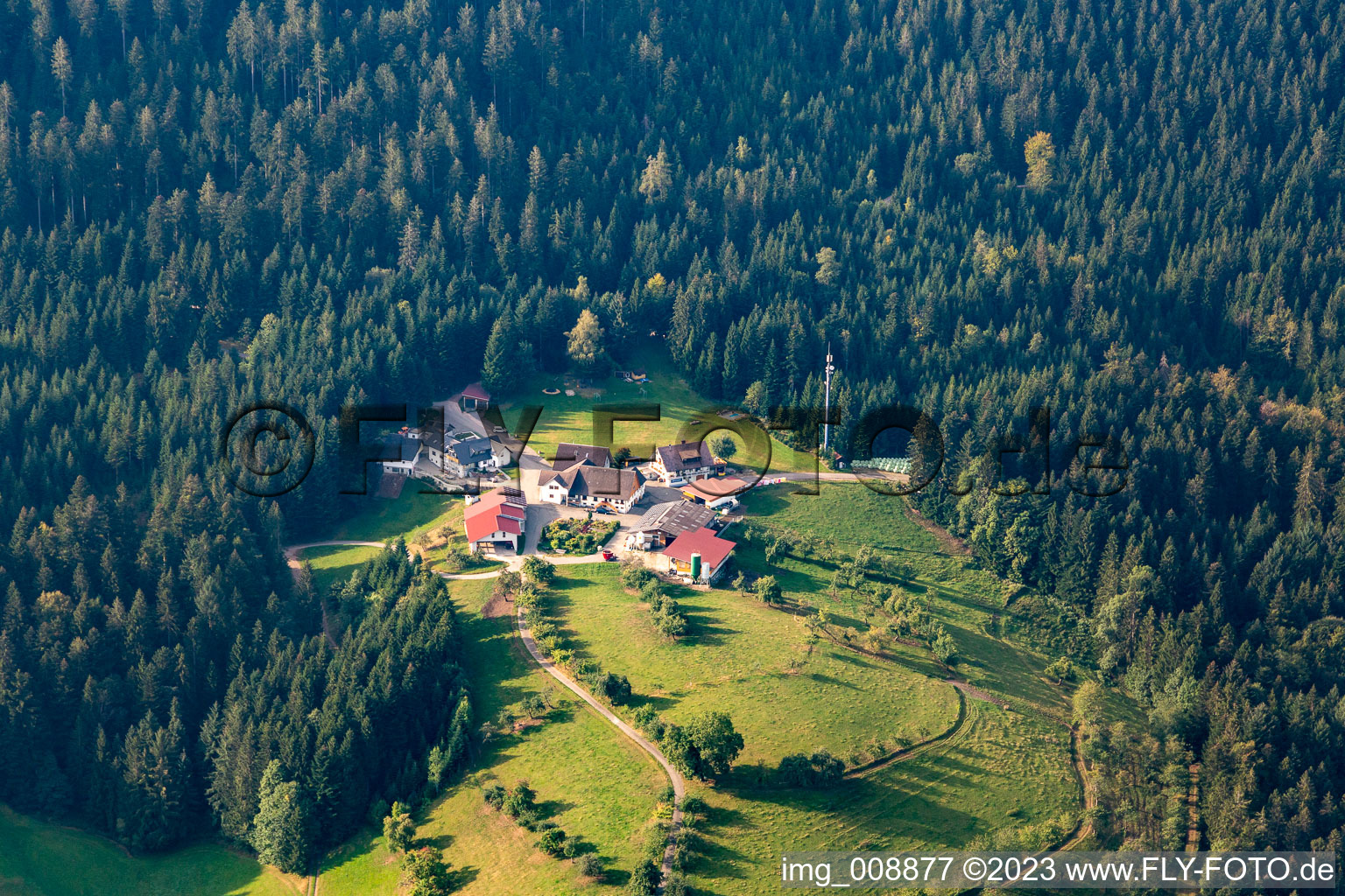 Luftaufnahme von Löscherhansenhof im Ortsteil Bad Peterstal in Bad Peterstal-Griesbach im Bundesland Baden-Württemberg, Deutschland
