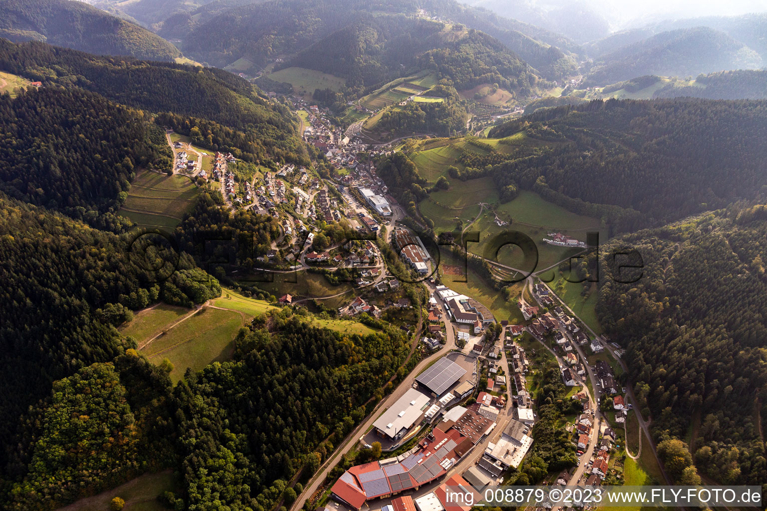 Luftbild von Treyer Paletten im Ortsteil Bad Peterstal in Bad Peterstal-Griesbach im Bundesland Baden-Württemberg, Deutschland
