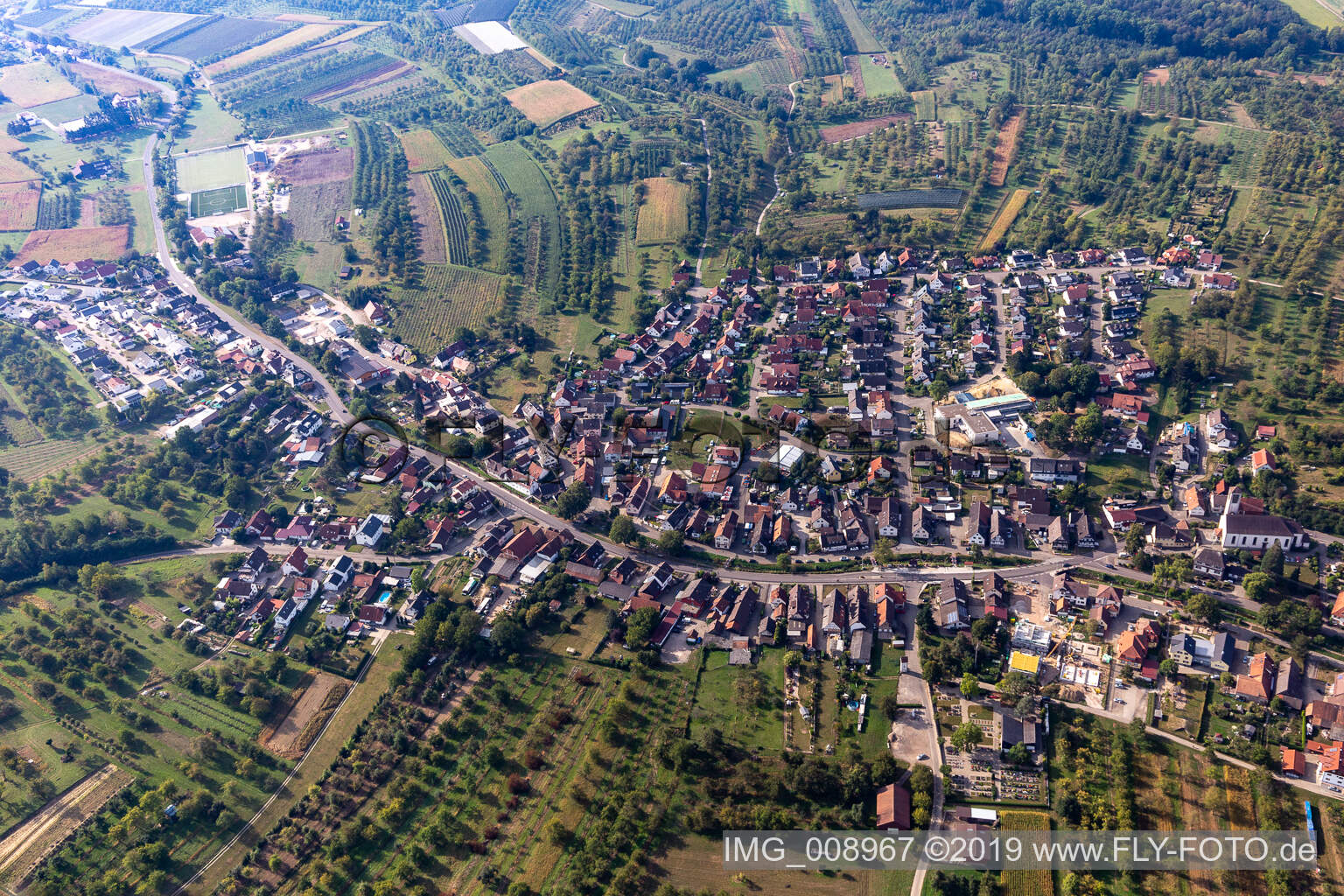Luftaufnahme von Ebersweier im Bundesland Baden-Württemberg, Deutschland