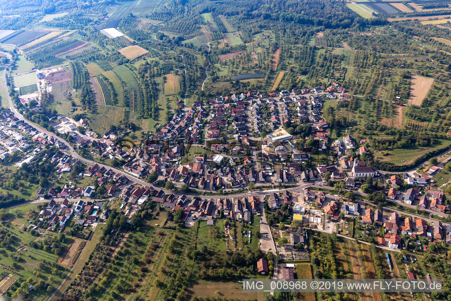 Schrägluftbild von Ebersweier im Bundesland Baden-Württemberg, Deutschland