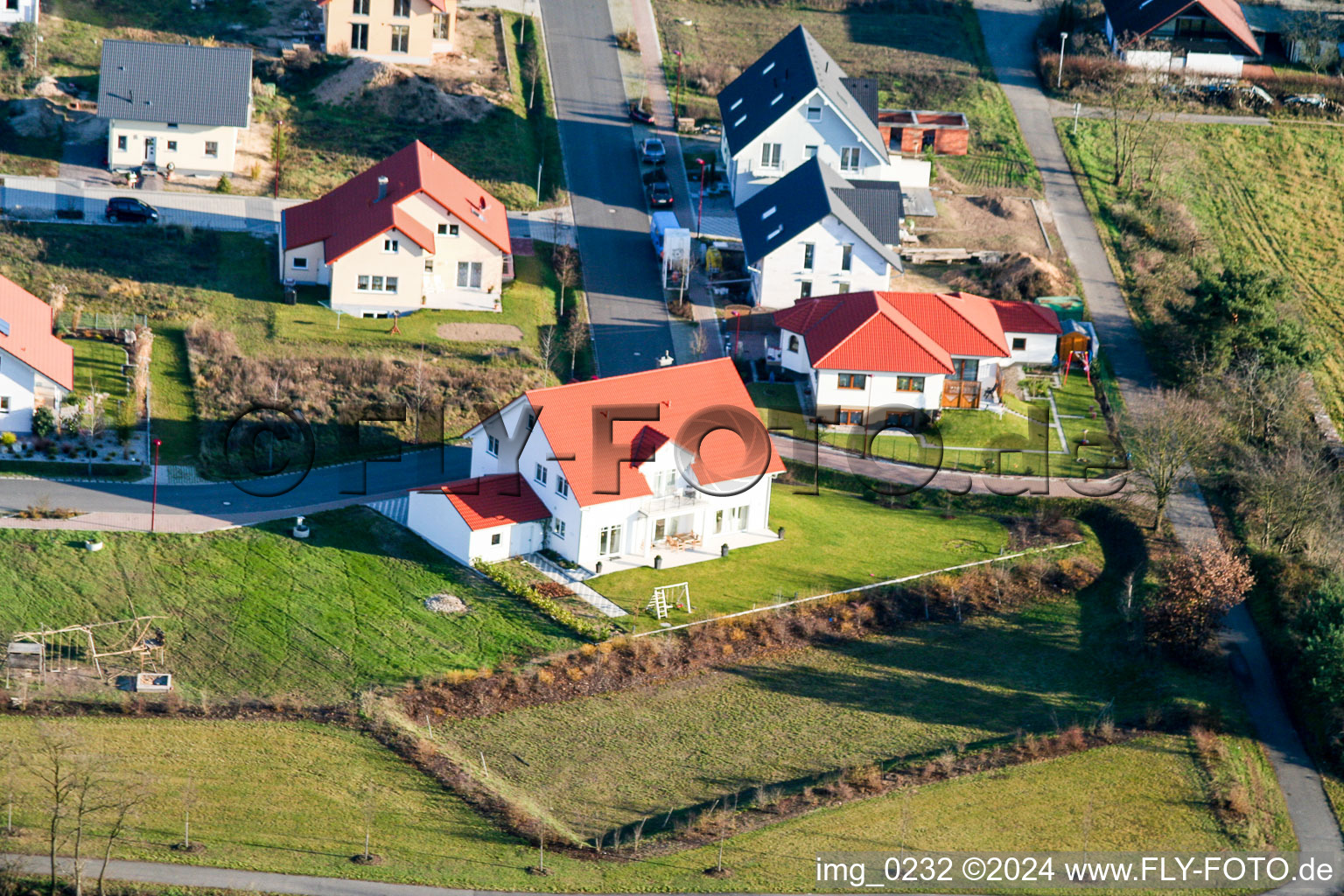 Rheinzabern Neubaugebiet An den Tongruben im Bundesland Rheinland-Pfalz, Deutschland