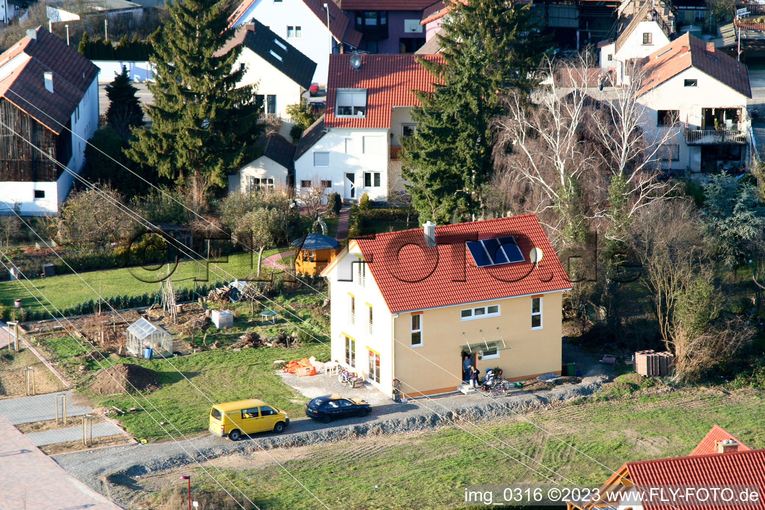 Rheinzabern Neubaugebiet An den Tongruben im Bundesland Rheinland-Pfalz, Deutschland von einer Drohne aus