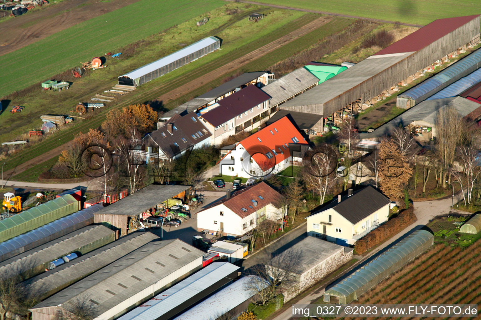 Luftbild von Rheinzabern Aussiedlerhof Ohmer im Bundesland Rheinland-Pfalz, Deutschland