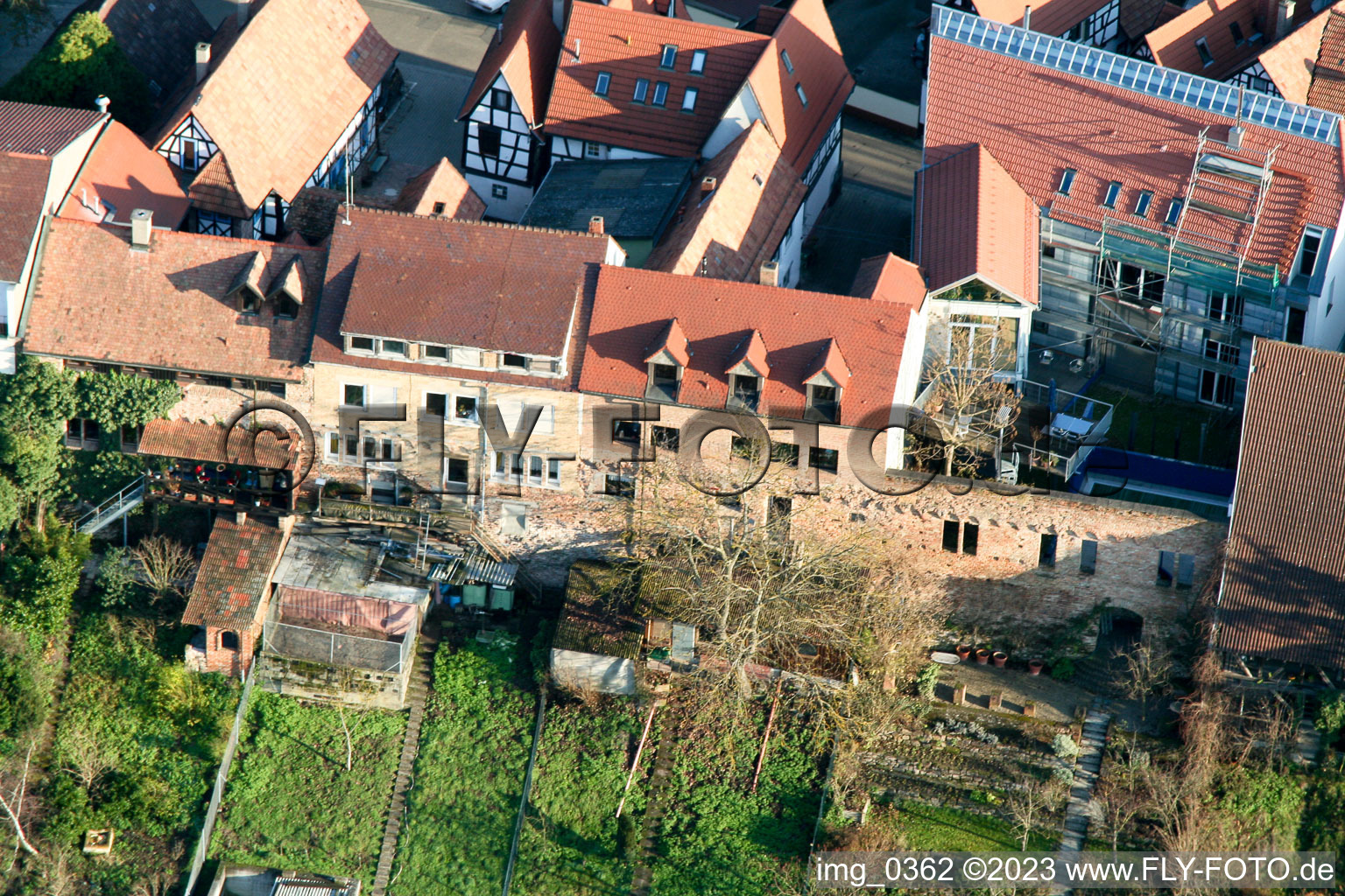 Jockgrim Ludwigstr im Bundesland Rheinland-Pfalz, Deutschland von einer Drohne aus