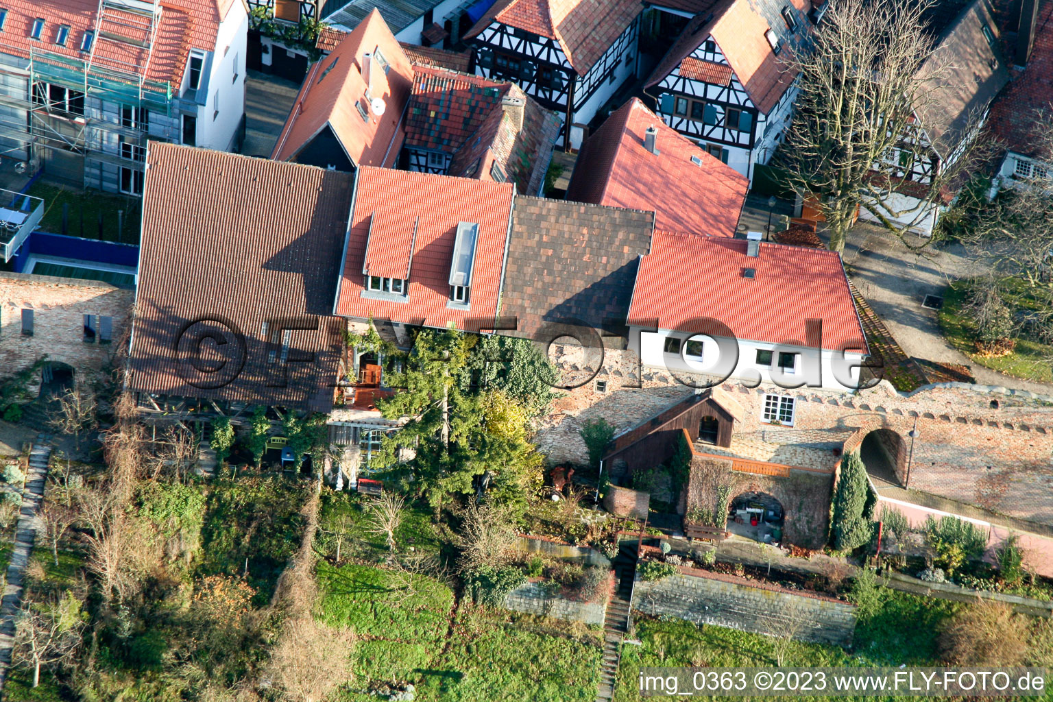 Jockgrim Ludwigstr im Bundesland Rheinland-Pfalz, Deutschland von der Drohne aus gesehen