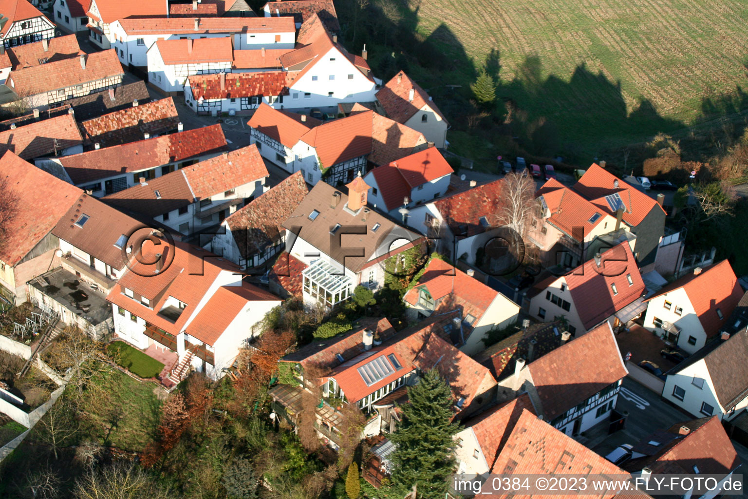 Jockgrim Ludwigstr im Bundesland Rheinland-Pfalz, Deutschland von der Drohne aus gesehen