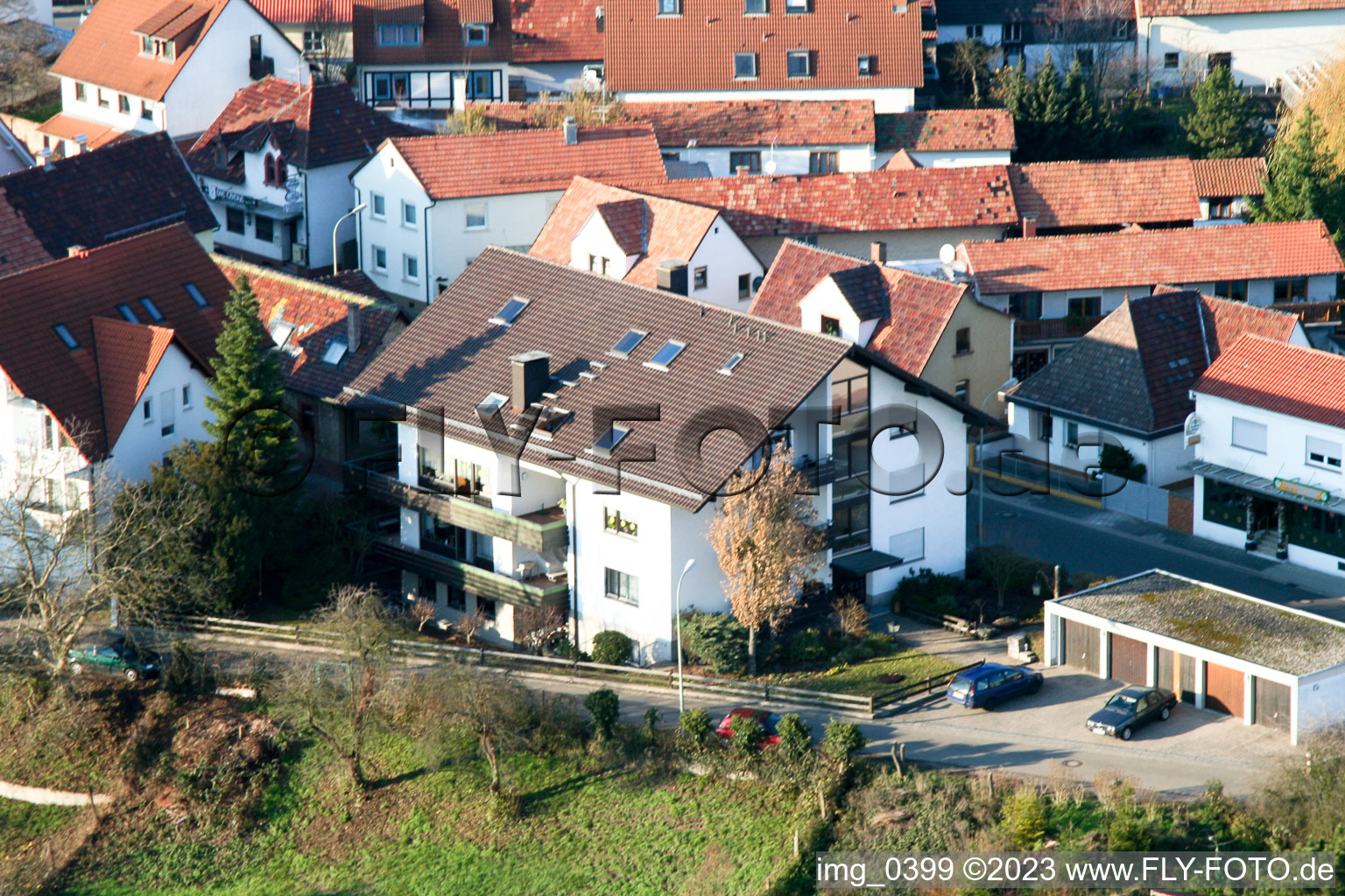 Drohnenbild von Jockgrim Bahnhofstr im Bundesland Rheinland-Pfalz, Deutschland