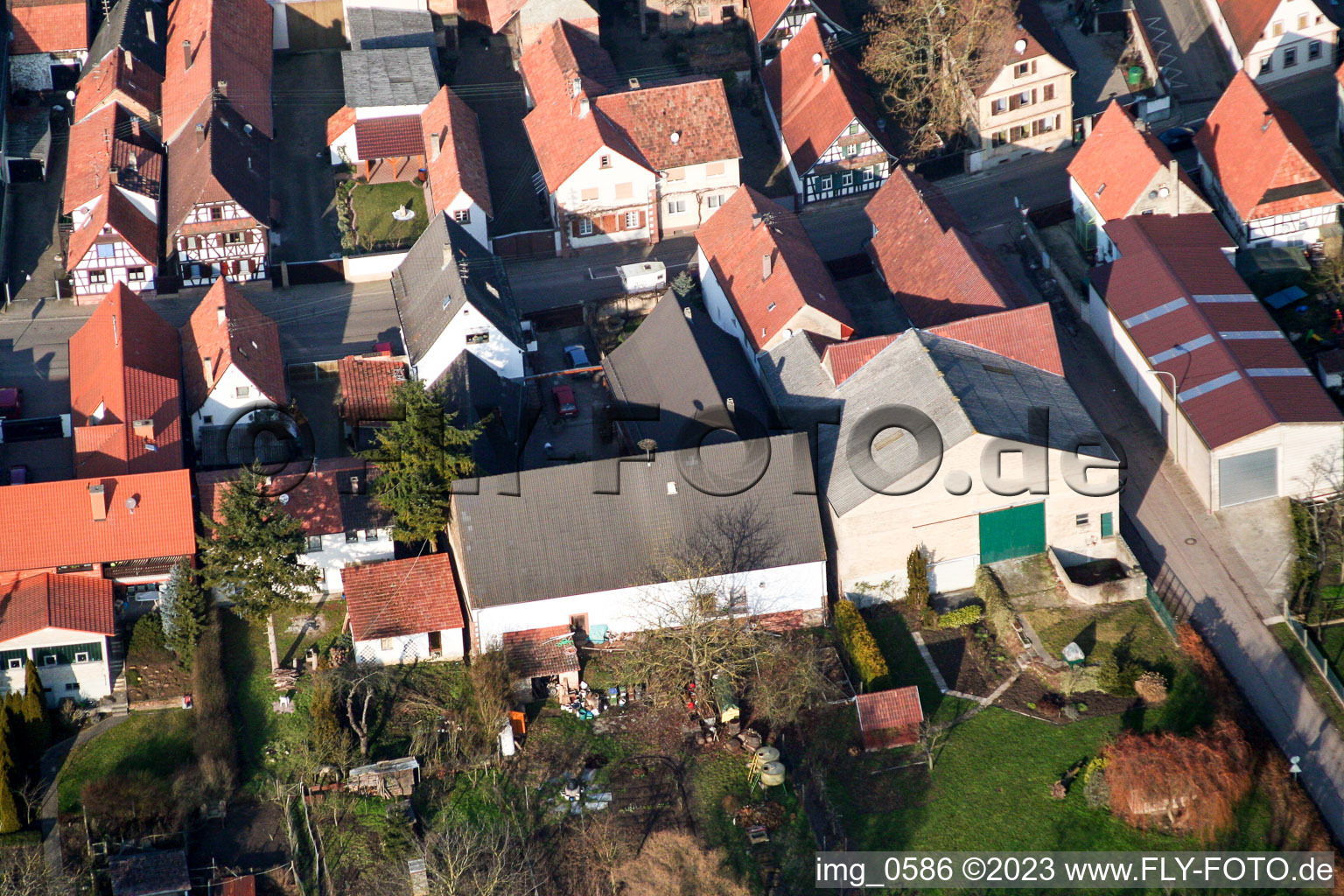 Luftbild von Freckenfeld Bachweg im Bundesland Rheinland-Pfalz, Deutschland