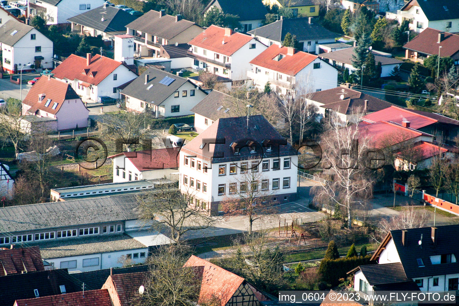 Freckenfeld Schule im Bundesland Rheinland-Pfalz, Deutschland