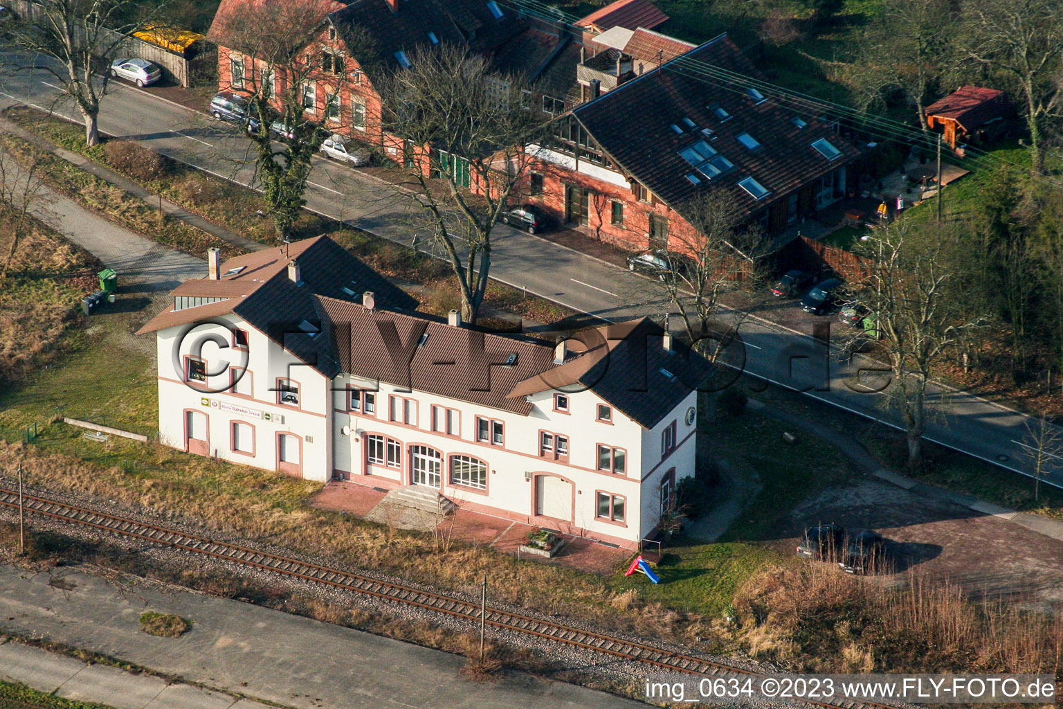 Bahnhof Schaidt in Wörth am Rhein im Bundesland Rheinland-Pfalz, Deutschland
