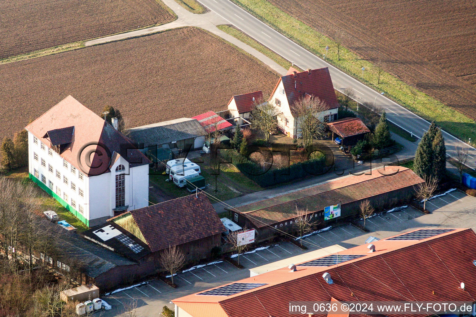 Luftbild von Schaidt Gewerbegebiet am Bahnhof in Wörth am Rhein im Bundesland Rheinland-Pfalz, Deutschland