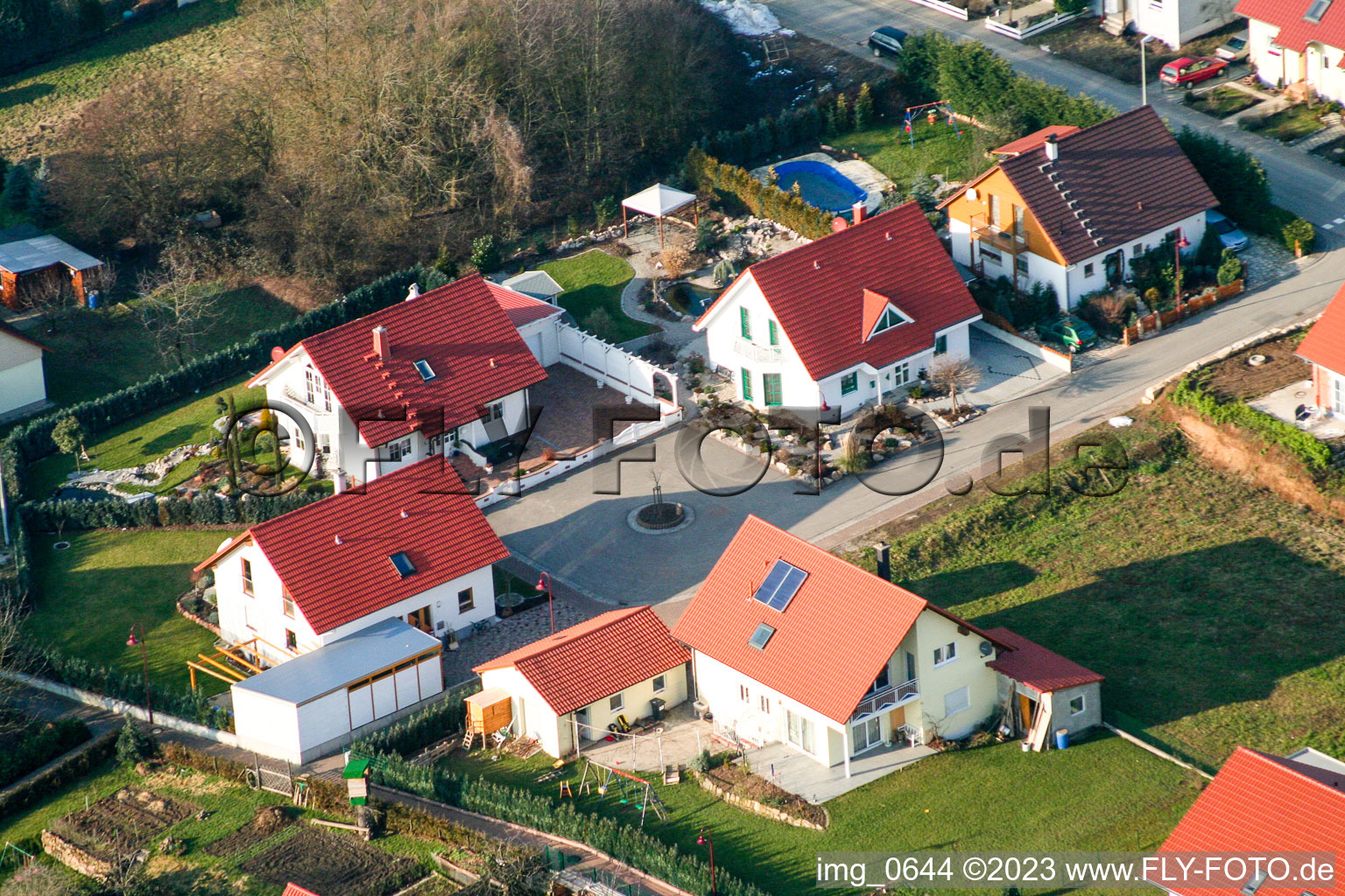 Luftbild von Dierbach Neubaugebiet im Bundesland Rheinland-Pfalz, Deutschland