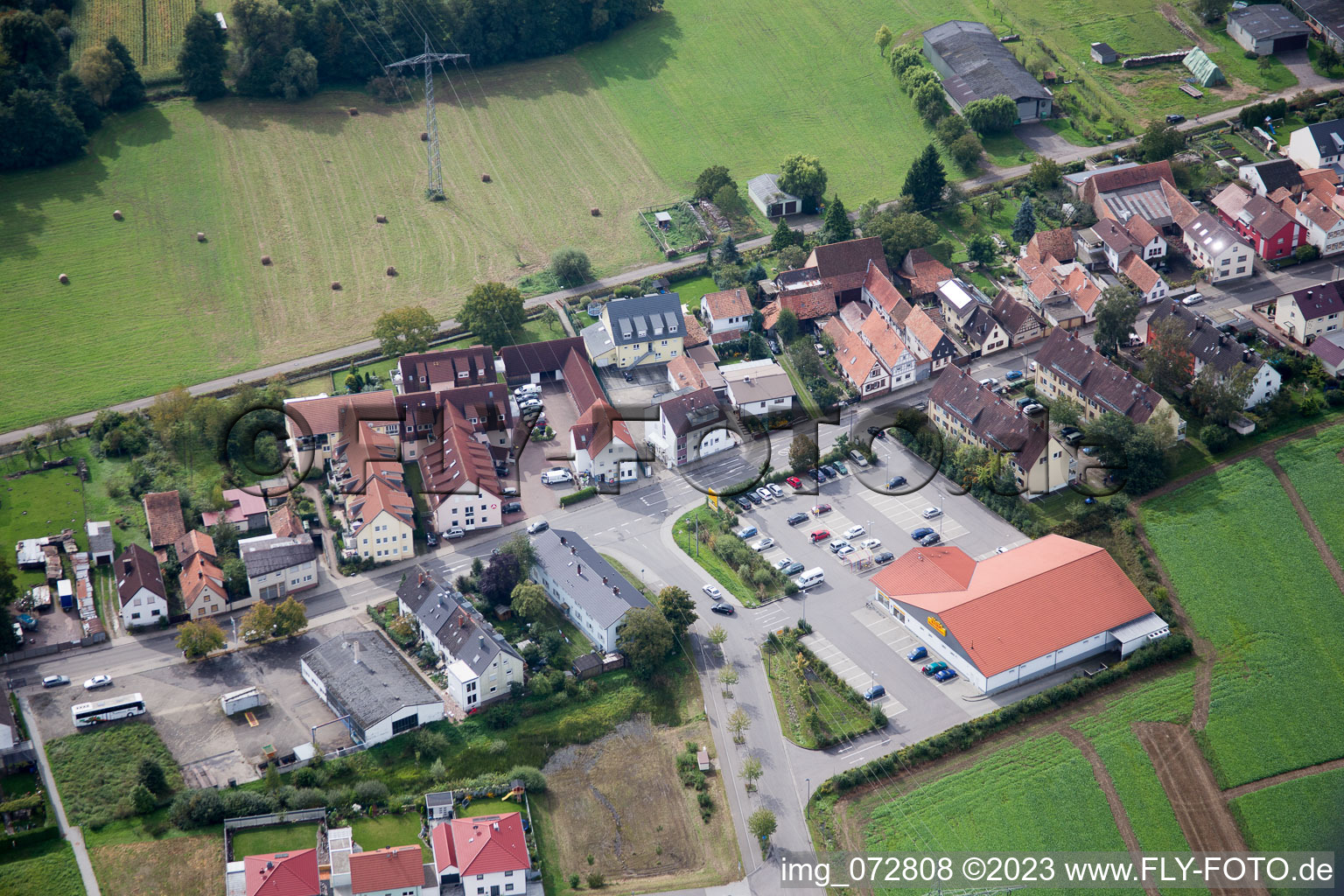 Kandel, Saarstr im Bundesland Rheinland-Pfalz, Deutschland von oben gesehen