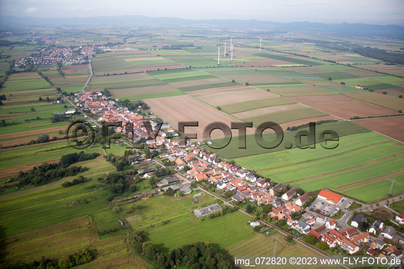 Kandel im Bundesland Rheinland-Pfalz, Deutschland von oben