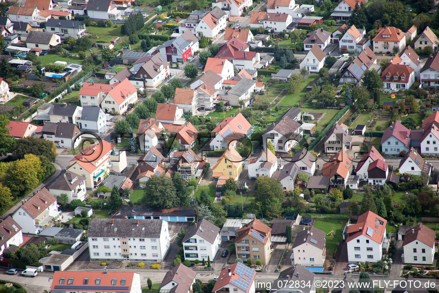 Kandel, Siedlung im Bundesland Rheinland-Pfalz, Deutschland aus der Luft