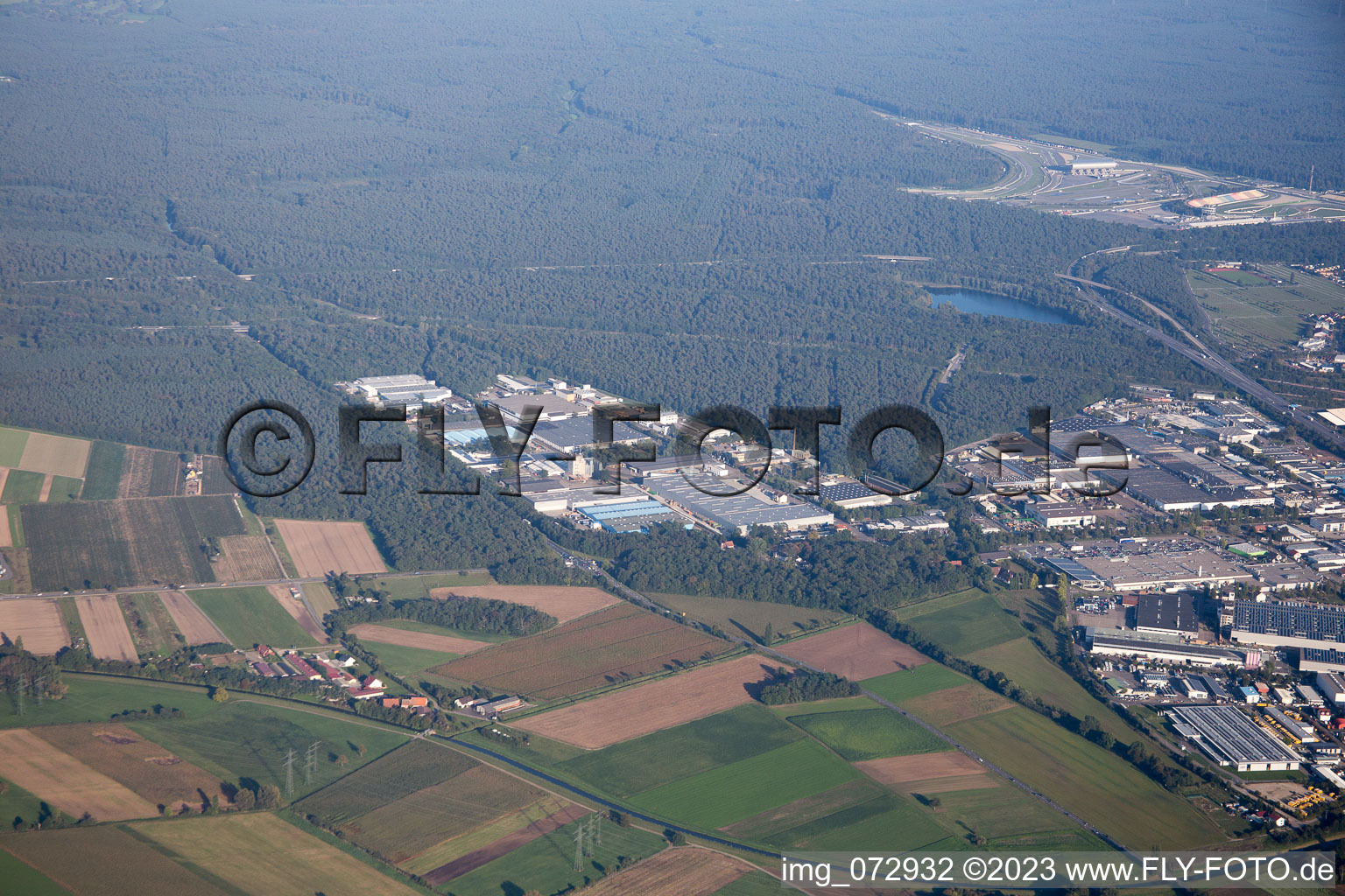Luftaufnahme von Hockenheim im Bundesland Baden-Württemberg, Deutschland