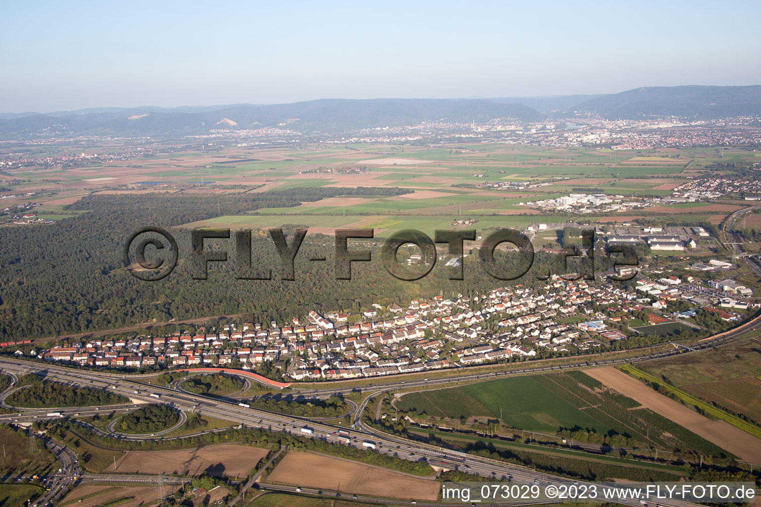 Luftbild von Schwetzingen NW im Bundesland Baden-Württemberg, Deutschland