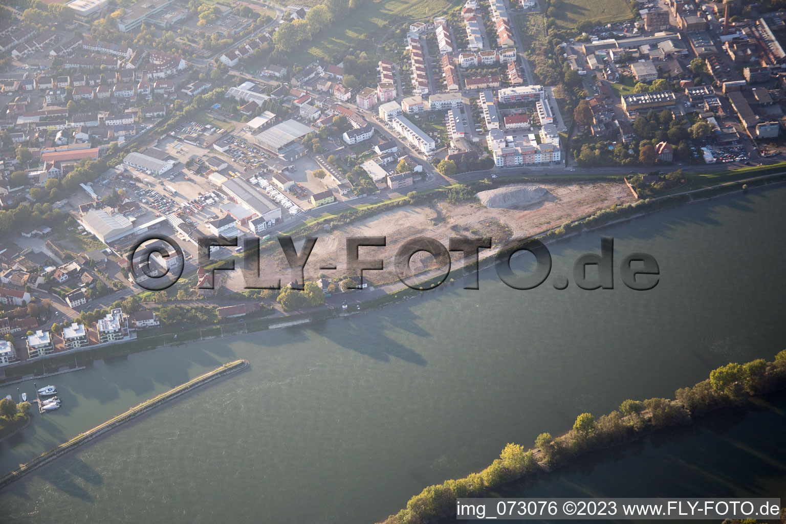 Luftbild von Speyer, Hafen im Bundesland Rheinland-Pfalz, Deutschland