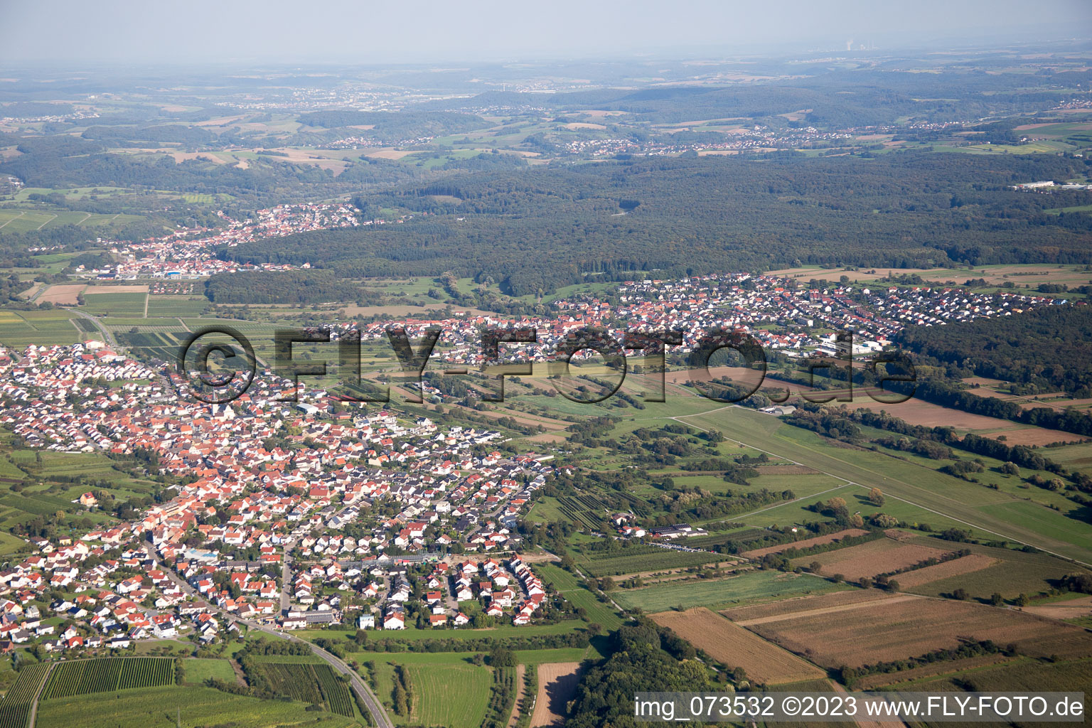 Luftbild von Malsch im Bundesland Baden-Württemberg, Deutschland