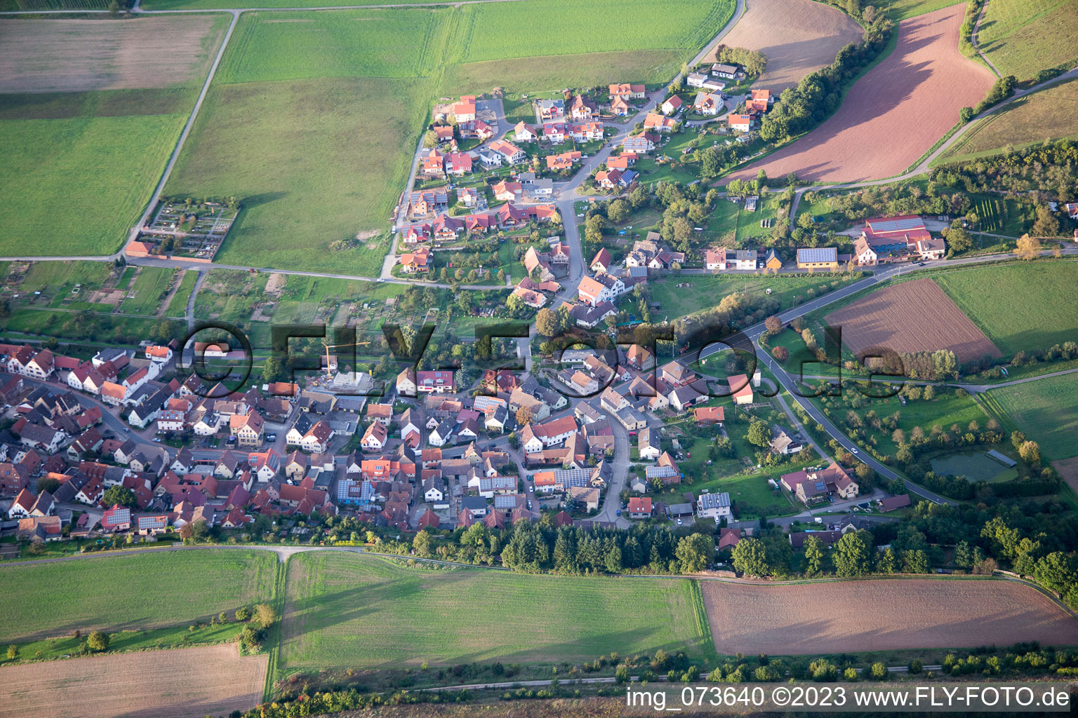 Luftbild von Dertingen im Bundesland Baden-Württemberg, Deutschland