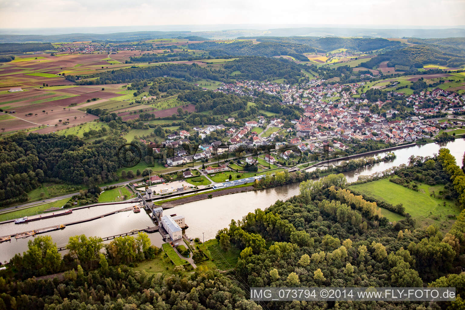 Luftbild von Viereth in Viereth-Trunstadt im Bundesland Bayern, Deutschland