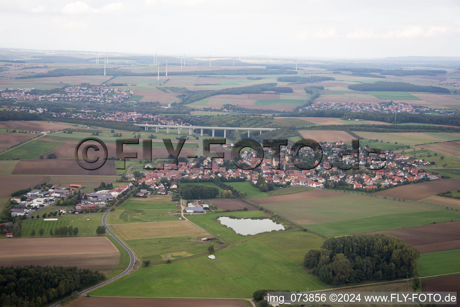 Luftbild von Obereuerheim im Bundesland Bayern, Deutschland