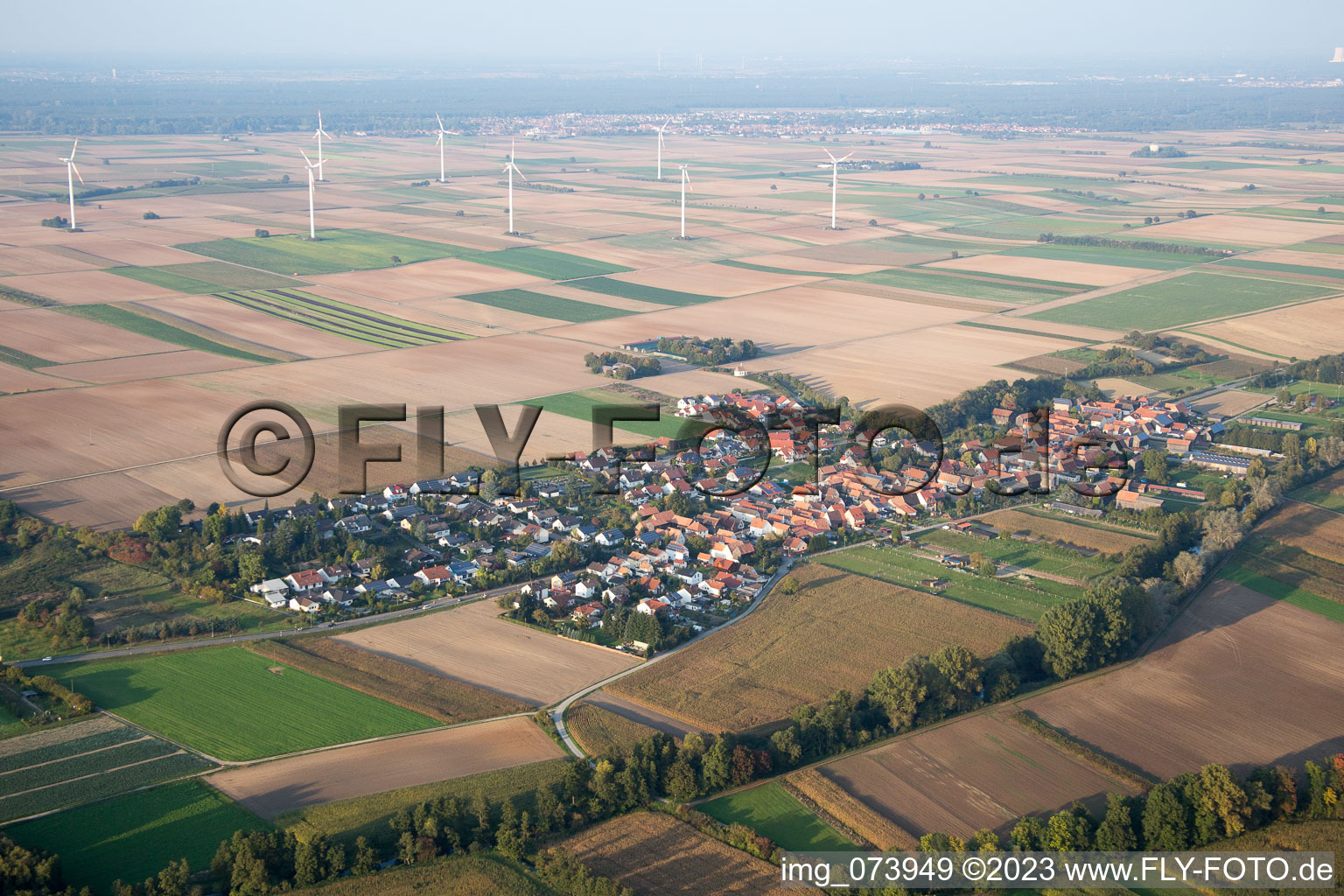 Luftbild von Herxheimweyher im Bundesland Rheinland-Pfalz, Deutschland